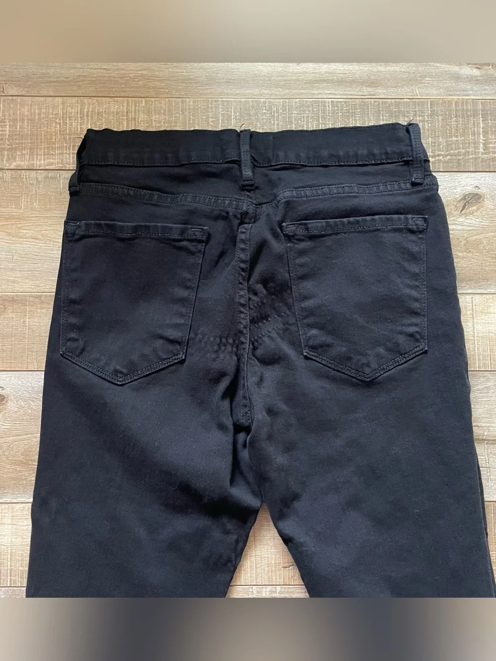 FRAME Le Skinny de Jeanne Film Noir Black Jeans Womens 27 Ankle Stretch USA - Picture 11 of 11